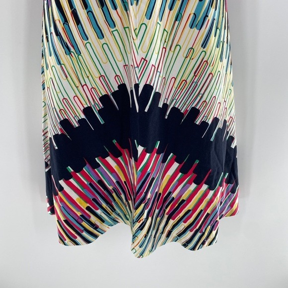 Tracy Reese New York Colorful Strapless Silk Cotton Blend Dress Size 4 Cocktail - Picture 9 of 12